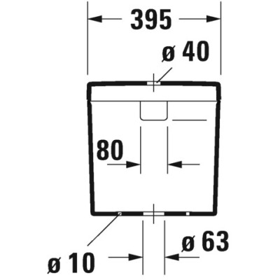 Duravit Happy D.2 pastatomo klozeto bakelis
