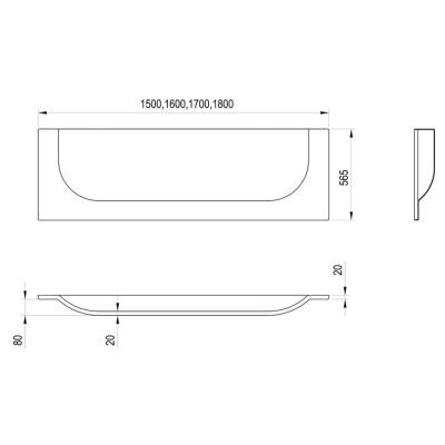 Ravak ARC vonios priekinė apdaila