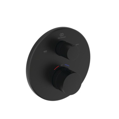 Ideal Standard CERATHERM potinkinė dušo sistema su 30 cm lietaus dušo galva, juodos matinės spalvos