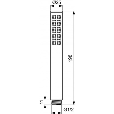 Ideal Standard CERATHERM potinkinė dušo sistema su 30 cm lietaus dušo galva, juodos matinės spalvos