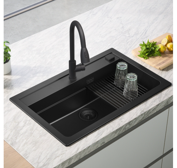 ALVEUS Atrox 40 granitinė plautuvė (Black Edition)