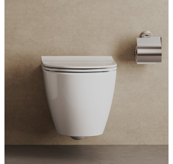Ideal Standard i.life O plonas klozeto dangtis, "SoftClose" lėtas uždarymas