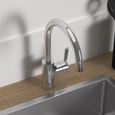 Ideal Standard Ceralife virtuvės maišytuvas su lenktu snapu