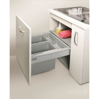 ALVEUS Albio 50 šiukšlių rūšiavimo sistema, 2x17l + 2x1l