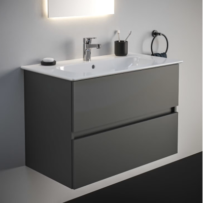 KOMPLEKTAS: Ideal Standard Eurovit pakabinama vonios spintelė su praustuvu 80 cm (815 x 450 x 565 mm)