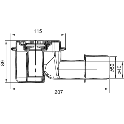 ACO ShowerDrain M+ dušo latako polipropileninis trapas DN40/50