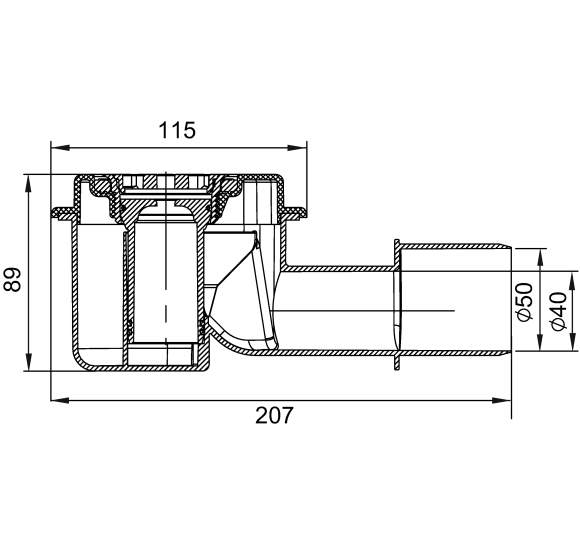 ACO ShowerDrain M+ dušo latako polipropileninis trapas DN40/50