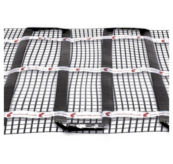 Sieninio šildymo tinklelis Warmwall BLACK, klasė IPX7, matmenys - 200x50cm (1kv.m)