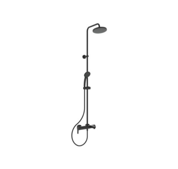 Ideal Standard Cerafine O vonios/dušo sistema juoda matinė , 20 cm apvali dušo galva