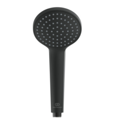 Ideal Standard Cerafine O vonios/dušo sistema juoda matinė , 20 cm apvali dušo galva