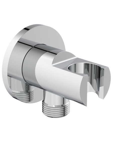 Ideal Standard dušo žarnos pajungimo alkūnė su laikikliu, chromo sp., BC807AA