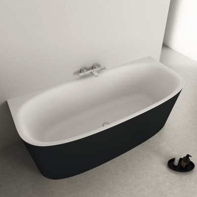 Ideal Standard Dea prie sienos statoma vonia (balta matinė/juoda apdaila), T9940V3