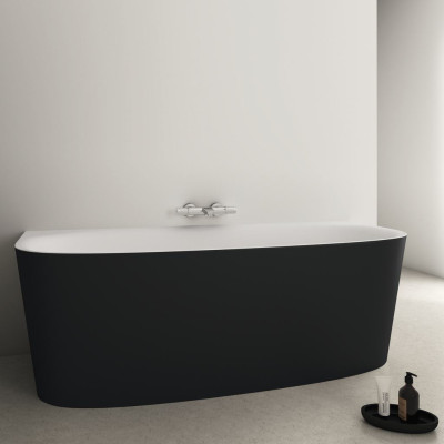 Ideal Standard Dea prie sienos statoma vonia (balta matinė/juoda apdaila), T9940V3