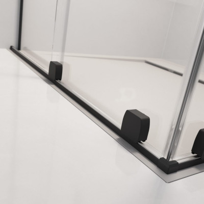 Radaway Furo Black Walk in stumdoma dušo pertvara 100-160cm