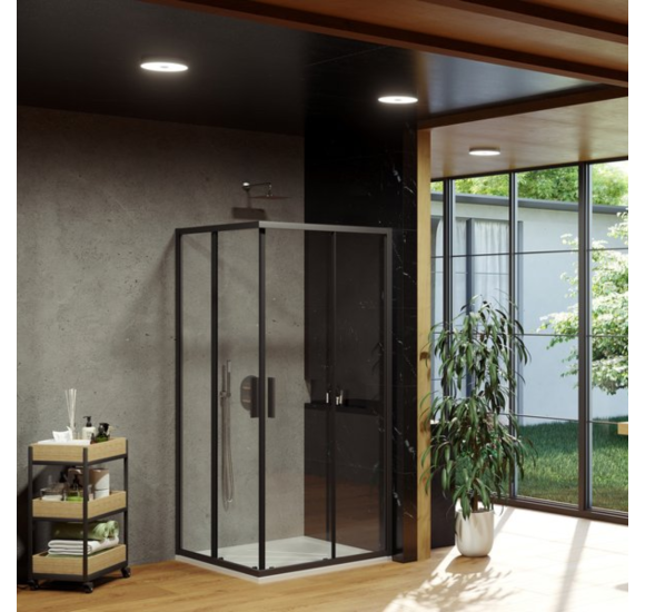 Ravak dušo komplektas 5in1 Blix Slim BLSRV2, 90x90 (pasirenkama profilių spalva)