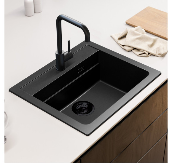 ALVEUS Atrox 30 granitinė plautuvė (Black edition)