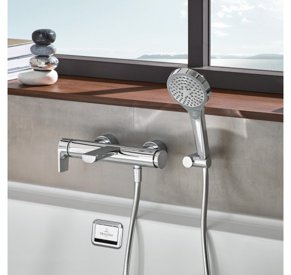 Villeroy&Boch Universal Showers apvalių formų rankinio dušelio laikiklis, tvirtinamas prie sienos (pasirenkama spalva)