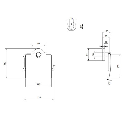 Villeroy&Boch Elements - Tender tualetinio popieriaus laikiklis su uždanga (pasirenkama spalva)