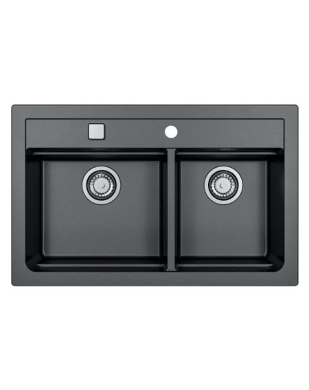 ALVEUS Atrox 50 granitinė plautuvė su dvigubu dubeniu