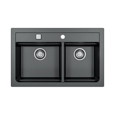 ALVEUS Atrox 50 granitinė plautuvė su dvigubu dubeniu