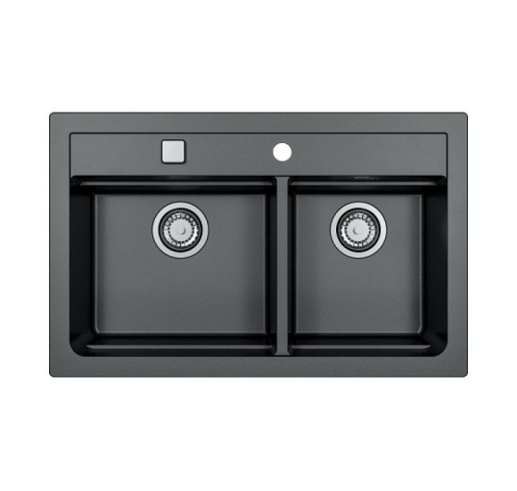 ALVEUS Atrox 50 granitinė plautuvė su dvigubu dubeniu