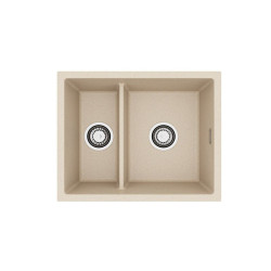 ALVEUS Omni 50 granitinė plautuvė su dvigubu dubeniu