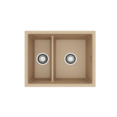 ALVEUS Omni 50 granitinė plautuvė su dvigubu dubeniu