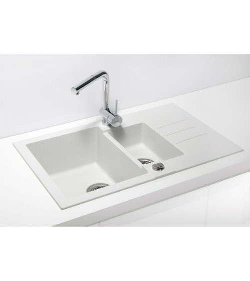 ALVEUS Rock 70 granitinė plautuvė su papildomu dubeniu