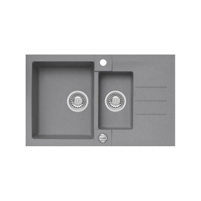 ALVEUS Rock 70 granitinė plautuvė su papildomu dubeniu