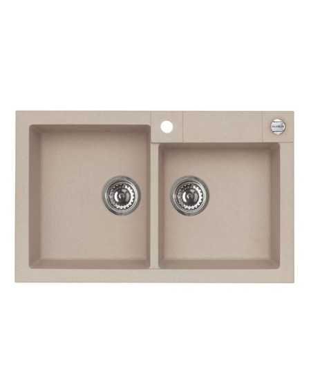 ALVEUS Rock 90 dviguba granitinė plautuvė