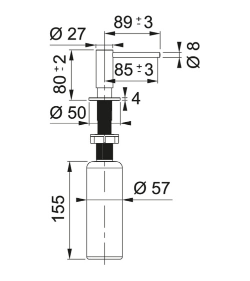 Franke Atlas nerūdijančio plieno muilo dozatorius (pasirenkamos spalvos)