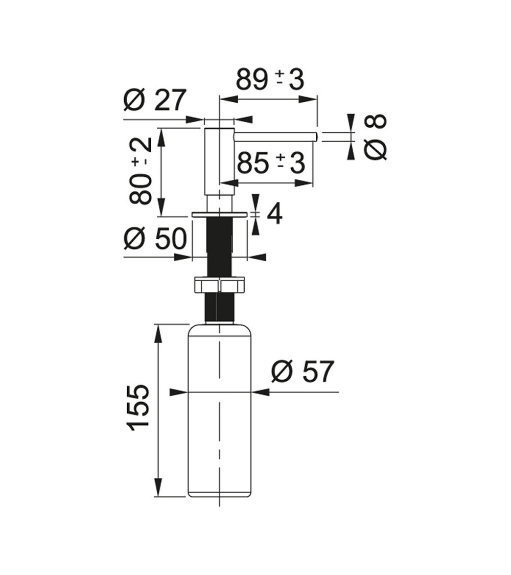 Franke Atlas nerūdijančio plieno muilo dozatorius (pasirenkamos spalvos)