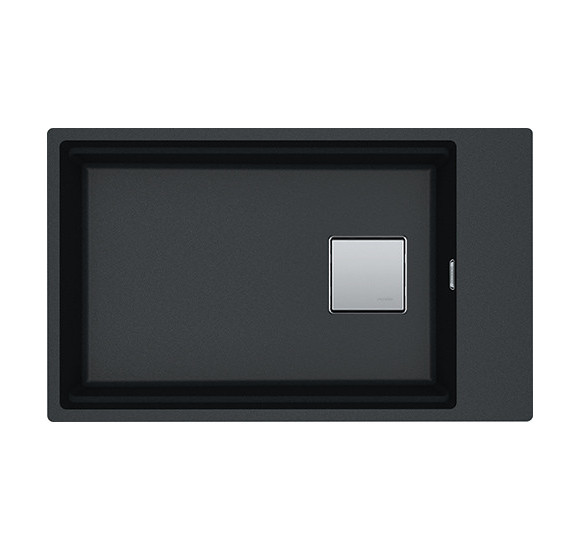 Franke granitinė plautuvė KNG 110-62, montuojama po stalviršiu, nerūdijančio plieno mygtukas su perlaja