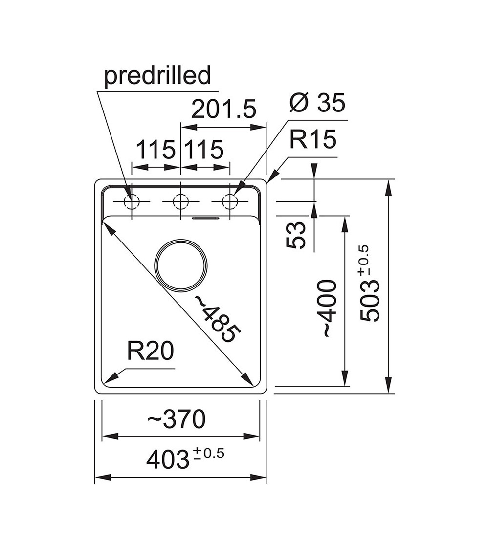 Franke granitinė plautuvė MRG 210-37A, montuojama lygiai su stalviršiu, juoda matinė