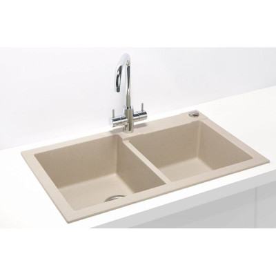 ALVEUS Rock 90 dviguba granitinė plautuvė