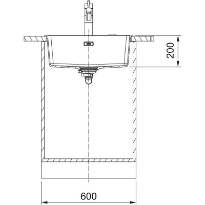 Franke granitinė plautuvė MRG 110-52 juoda matinė, montuojama po stalviršiu