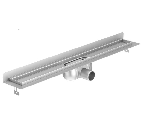 ACO ShowerDrain C latakas, su nerūdijančiojo plieno trapu, montuojama prie sienos, aukštis 65mm