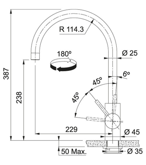 Franke virtuvinis maišytuvas Eos Neo, pasirenkama spalva