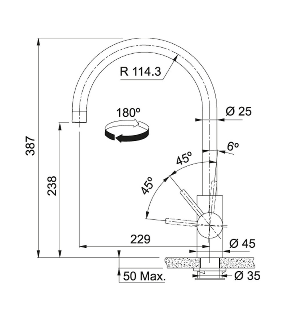 Franke virtuvinis maišytuvas Eos Neo, pasirenkama spalva
