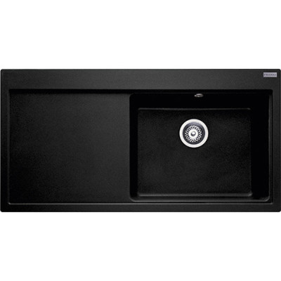 Franke MTG 611 plautuvė, dubuo dešinėje, montuojama ant stalviršio, eksentrinis ventilis, nerūdijančio plieno mygtukas