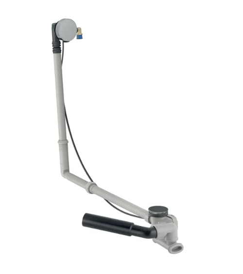 Geberit vonios sifonas su pasukamąja rankena ir įleidimo funkcija, d52, 73 cm, su baigiamojo montavimo dalių rinkiniu