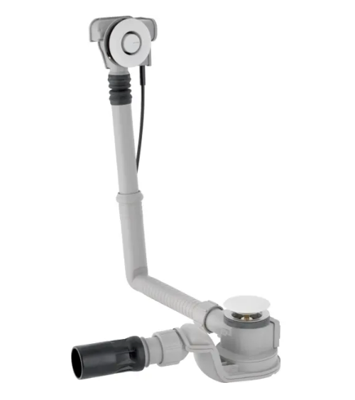 Geberit vonios sifonas su PushControl uždarymo paspaudimu funkcija d52 ir montavimo dalių rinkiniu