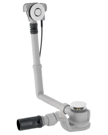 Geberit vonios sifonas su PushControl uždarymo paspaudimu funkcija d52 ir montavimo dalių rinkiniu