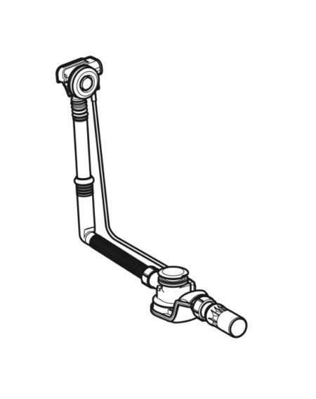 Geberit vonios sifonas su PushControl uždarymo paspaudimu funkcija d52, ilgis 50 cm, su montavimo dalių rinkiniu
