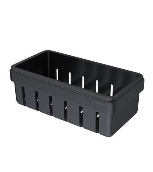 Geesa frame Black Basket serijos higienos priemonų laikiklis 21 cm, juodas laikiklis, juodas įdėkliukas