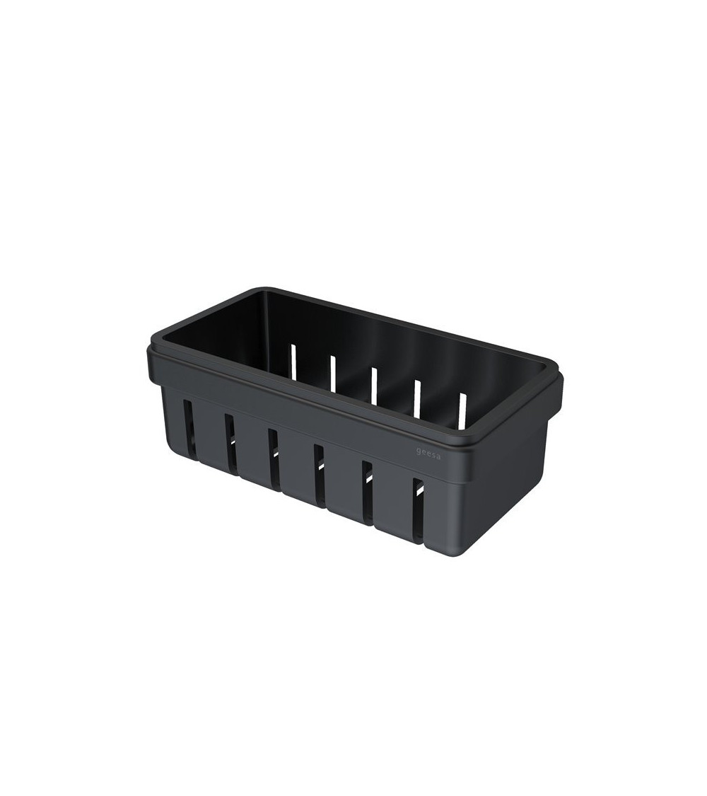 Geesa frame Black Basket serijos higienos priemonų laikiklis 21 cm, juodas laikiklis, juodas įdėkliukas