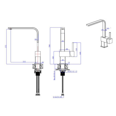 ALVEUS Laguna Monarch maišytuvas plautuvei