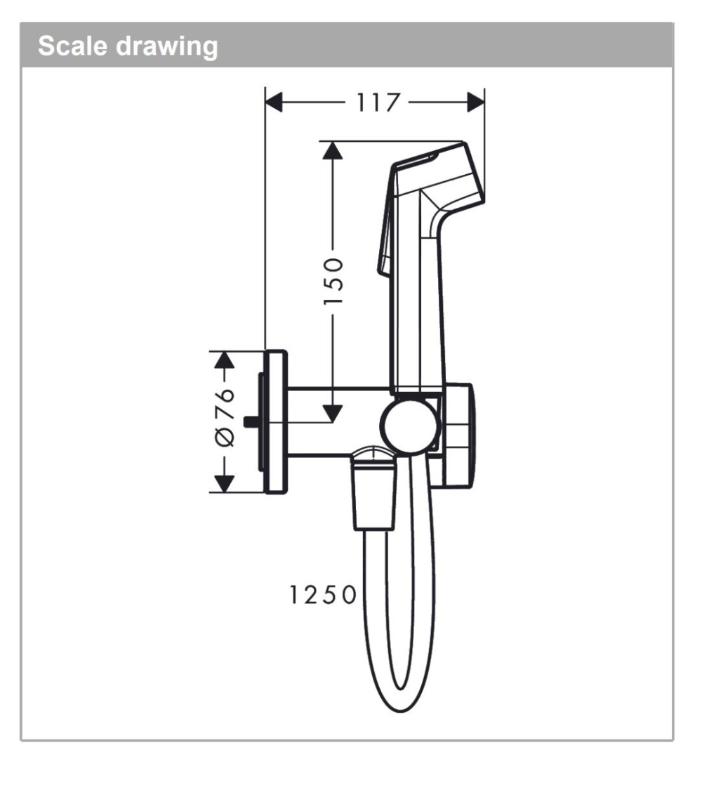 Hansgrohe bide dušelio komplektas su maišytuvu (be potinkinės dalies), 29232670