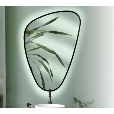 ELENA BLACK Vonios veidrodis su LED apšvietimu 4000K, 683x956 mm