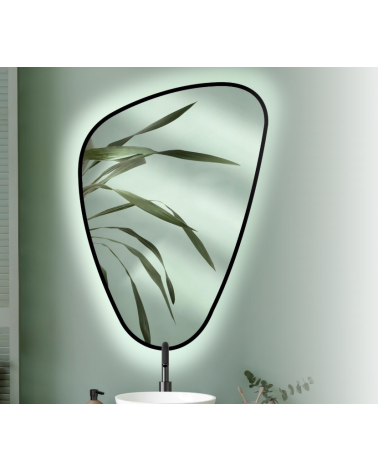 ELENA BLACK Vonios veidrodis su LED apšvietimu 4000K, 683x956 mm